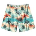 thumbnail image 1 of WMTBSRSW Boys Hawaii Graphic Shorts Funny Graphic Print Summer Beach Shorts Lightweight High Waisted Drawstring Shorts with Pockets 7-14 Years, 1 of 6