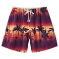 thumbnail image 1 of WMTBSRSW Boys Hawaii Graphic Shorts Funny Graphic Print Summer Beach Shorts Lightweight High Waisted Drawstring Shorts with Pockets 7-14 Years, 1 of 6
