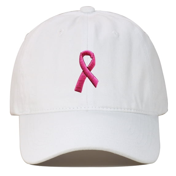 WMTBSRSW Breast Cancer Awareness Hat for Women, Embroidered Pink Ribbon Logo Baseball Hat Cap