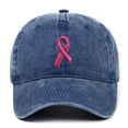 thumbnail image 1 of WMTBSRSW Breast Cancer Awareness Hat for Women, Embroidered Pink Ribbon Logo Baseball Hat Cap, 1 of 6