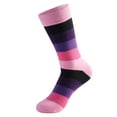 thumbnail image 1 of WMTBSRSW Men's Comfy Cotton Trouser Dress Socks Lightweight Breathable Striped Crew Socks Seamless Toe Middle Socks for Adult, 1 of 3