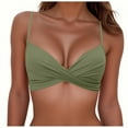thumbnail image 1 of WMTBSRSW Push Up Bikini Tops for Women Adjustable Strap Bikini Tops Twist Front Swim Top Only Bra Padded Swimsuit Tops 2025 Bathing Suit Tops, 1 of 5