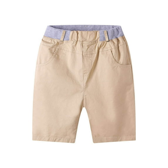 WMTBSRSW Summer Bermuda for Boys Lightweight Straight Leg Shorts with Pockets Loose Casual Beach Shorts 3-10 Years