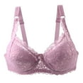 thumbnail image 1 of WMTBSRSW Women's Lace Trim Push up Bra Breathable No Underwire T Shirts Bra Comfy Breathable Full Coverage Bralettes Everyday Basic Sleeping Bras, 1 of 3