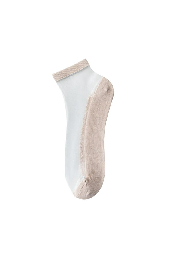 Women's Mesh Breathable Socks Lightweight Breathable Seamless Toe Dress Socks Patchwork Casual Socks for Ladies