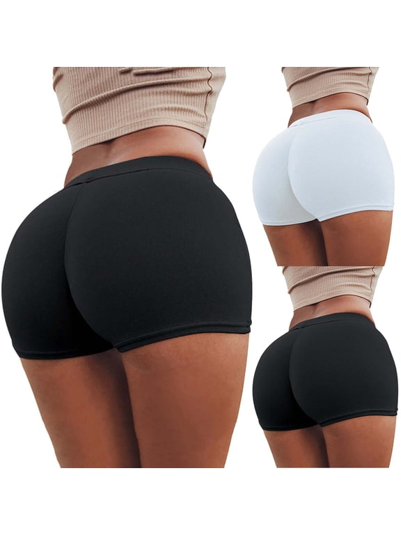 Women Workout Shorts Seamless Booty Scrunch Butt Lifting Gym Biker Impact Shorts HiddenTummy Control Gym Yoga Active Shorts Spandex