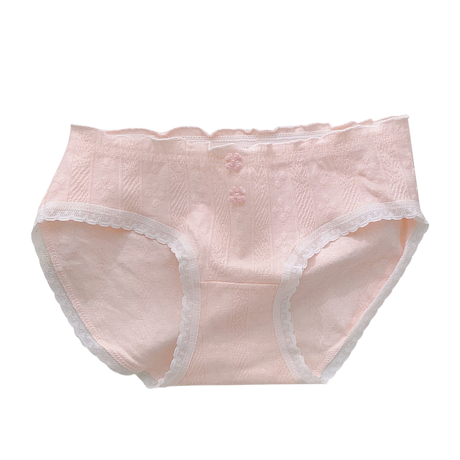 WMTBSRSW Cotton Girls Underwear Age 9-16 Lace Trim Mid-Rise Briefs