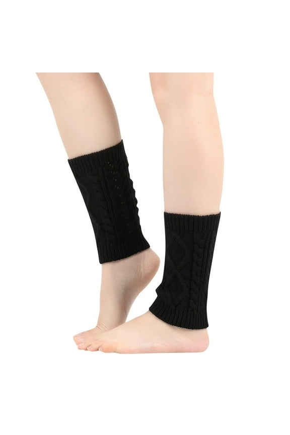 Crochet Knitted Boot Socks for Girls Solid Leg Cuffs Boot Warmers Short Leg Warmers Boot Topper Socks for Women