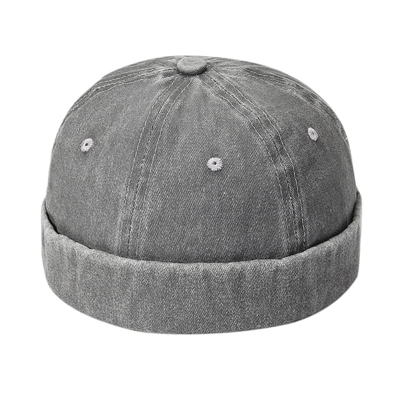 WMTBSRSW Docker Hats for Women Men Brimless Hats Beanie Skull Cap Worker Sailor Cap Rolled Cuff Retro Hats