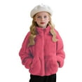 thumbnail image 1 of WMTBSRSW Fashion Fuzzy Fleece Jackets with Pockets Casual Winter Coat Thick Warm Long Sleeve Outwear No Hood 10 Years, 1 of 6