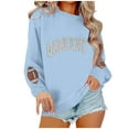 thumbnail image 1 of WMTBSRSW Game Day Sweatshirt for Women Football Sweatshirts Oversized Crewneck Long Sleeve Pullover Tops Cute Graphic Sweatshirt Blue S, 1 of 4