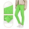 thumbnail image 1 of WMTBSRSW Girls Fleece Sports Yoga Leggings Winter Warm Seamless High Waisted Leggings Thermal Full Length Pants Kids for Outdoor Playing Green 4 Years, 1 of 9