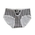 thumbnail image 1 of WMTBSRSW Girls' Plaid Briefs 9-16Y Stretchy Cotton Underwear Lace Trim Mid-Rise Everyday Panties Playful Styles, 1 of 5
