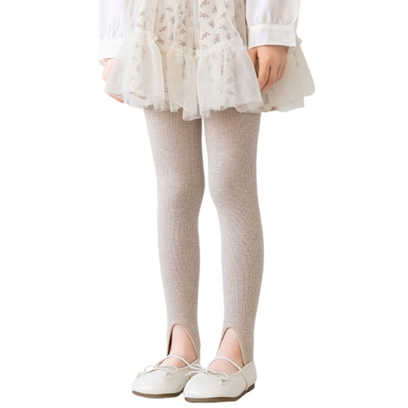 WMTBSRSW Girls School Dress Cotton Tights Microfiber Footless Tights Ballet Dance Tights Ultra Soft Leggings 0-1Years