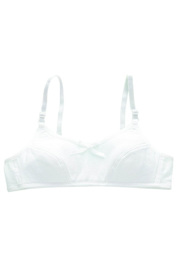 Girls Solid Color Training Bras Cotton Breathable Seamless Bras 9-16Y Girls First Bralette Summer Crop Tops for Yoga Workout