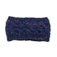thumbnail image 1 of WMTBSRSW Headbands for Women Winter Warm Cable Knit Ear Warmer Thick Head Wrap Fuzzy Fleece Lined Headband Gifts, 1 of 4