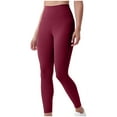 thumbnail image 1 of WMTBSRSW High Waist Leggings for Women Stretchy Seamless Workout Yoga Pants Solid Athletic Running Gym Fitness Active Pants, 1 of 5