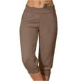 thumbnail image 1 of WMTBSRSW High Waisted Sport Jogger Pants Solid Casual Capri Pants Cropped Jogger Running Pants Lounge Loose Elastic Waist with Side Pockets, 1 of 6