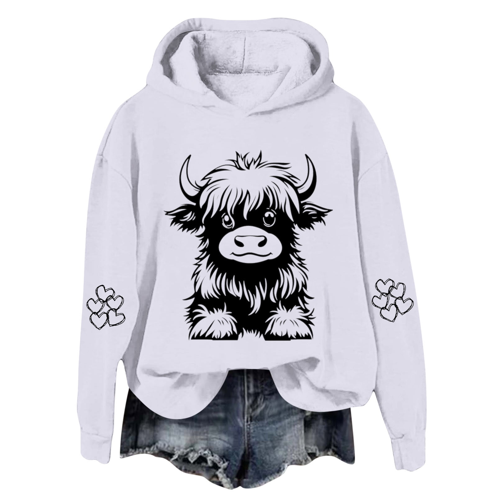 Cow Hoodie Highland Cow Hoodie, Country Hoodie, Western Hoodie...