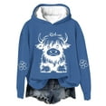 thumbnail image 1 of WMTBSRSW Highland Cow Hoodies for Kids Cute Western Cow Print Hooded Sweatshirts Country Cowgirl Crewneck Graphic Sweatshirt, 1 of 3
