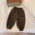 thumbnail image 1 of WMTBSRSW Kids 3-15 Years Cargo Jogger Pants Boys Girls Fleece Lined Cinch Bottom Sweatpants Comfy Casual Trousers with Pockets Coffee 1-2Years, 1 of 3