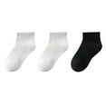 thumbnail image 1 of WMTBSRSW Kids Cotton Crew Socks 3 Pairs Classic Cotton Socks for Boys & Girls Moisture-Wicking Anti-Odor Sports Socks Solid Color 3-12 Years, 1 of 3
