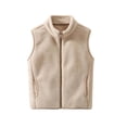 thumbnail image 1 of WMTBSRSW Kids Fleece Vest Stand Collar Zip Up Sleeveless Jackets Lightweight Warm Waistcoat with Pockets for Boys Girls 3-15 Years, 1 of 5
