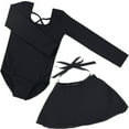 thumbnail image 1 of WMTBSRSW Kids Girls Long Skirt Ballet Dance Dress Outfits Long Sleeve Tutu Skirted Leotard Dress for Dance Gymnastics and Ballet 2-13 Years, 1 of 3