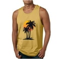 thumbnail image 1 of WMTBSRSW Men Tank Tops Graphic Palm Tree Print Round Neck Sleeveless Basic T Shirts Hawaiian Summer Beach Loose Pullover, 1 of 5