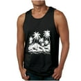 thumbnail image 1 of WMTBSRSW Men Tank Tops Graphic Palm Tree Print Round Neck Sleeveless Basic T Shirts Hawaiian Summer Beach Loose Pullover, 1 of 5