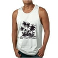 thumbnail image 1 of WMTBSRSW Men Tank Tops Graphic Palm Tree Print Round Neck Sleeveless Basic T Shirts Hawaiian Summer Beach Loose Pullover, 1 of 5