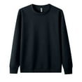 thumbnail image 1 of WMTBSRSW Men's Casual Basic Sweatshirts Fall Long Sleeve Pullover Solid Plus Size M-5XL Crewneck Tops Navy L, 1 of 2