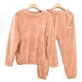 thumbnail image 1 of WMTBSRSW Women's Plush Pajamas Sets Winter Warm Fleece Pjs Set 2 Piece Lounge Outfits Thicken Fuzzy Long Sleeve Sleep Tops and Jogger Thermal Loungewear Sleepwear Pink XXXXL, 1 of 5