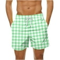 thumbnail image 1 of WMTBSRSW Men's Swim Trunks Lightweight Fashion Plaid Board Shorts Swimsuit Swimwear Bathing Suit Plus Size Summer Beach Shorts with Pockets, 1 of 6