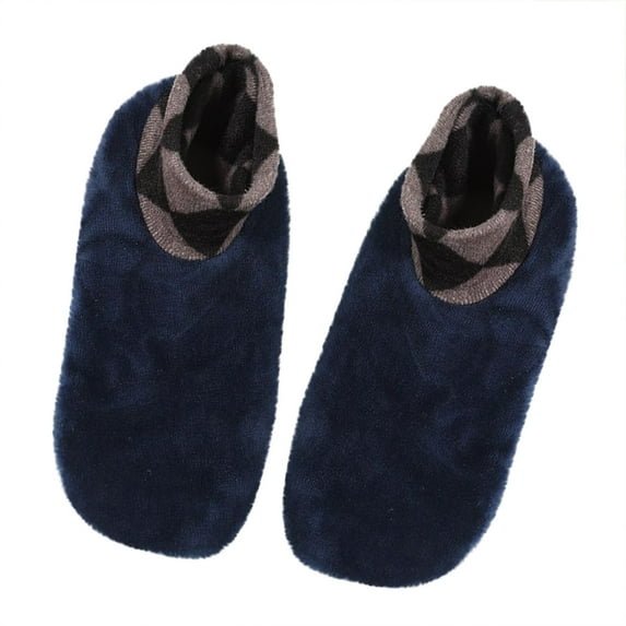 WMTBSRSW Men's Winter Slipper Socks Solid Cozy Fuzzy Knit Slipper Socks Plush Sherpa Home Socks Thick Warm Yoga Socks