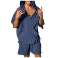 thumbnail image 1 of WMTBSRSW Mens 2 Piece Outfits Fashion Cotton Linenr Short Sleeve Hoodie Tracksuits CasualSummer Beach Hooded Athletic Jogging Sweatsuit Gym Outfit, 1 of 9