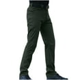 thumbnail image 1 of WMTBSRSW Mens Cargo Pants Classic Fit Stretch Expandable Waist Flat Front Pant Slim Fit Skinny Casual Business Golf Dress Trousers, 1 of 6