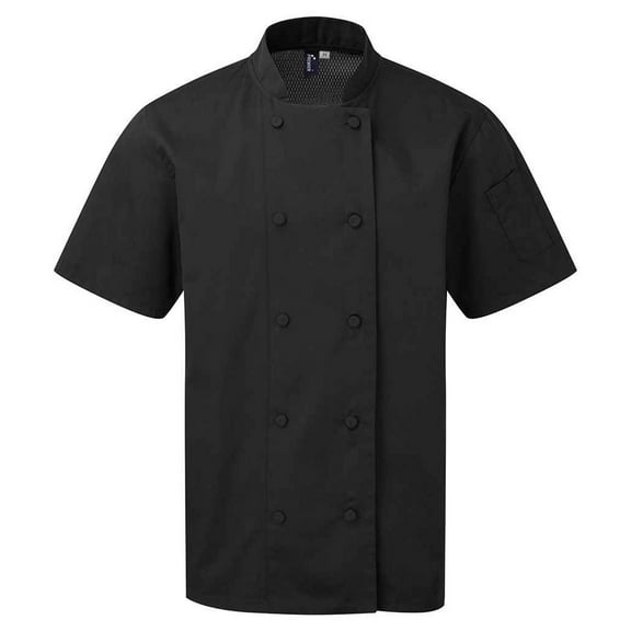 Premier  Adult Coolchecker Short-Sleeved Chef Jacket