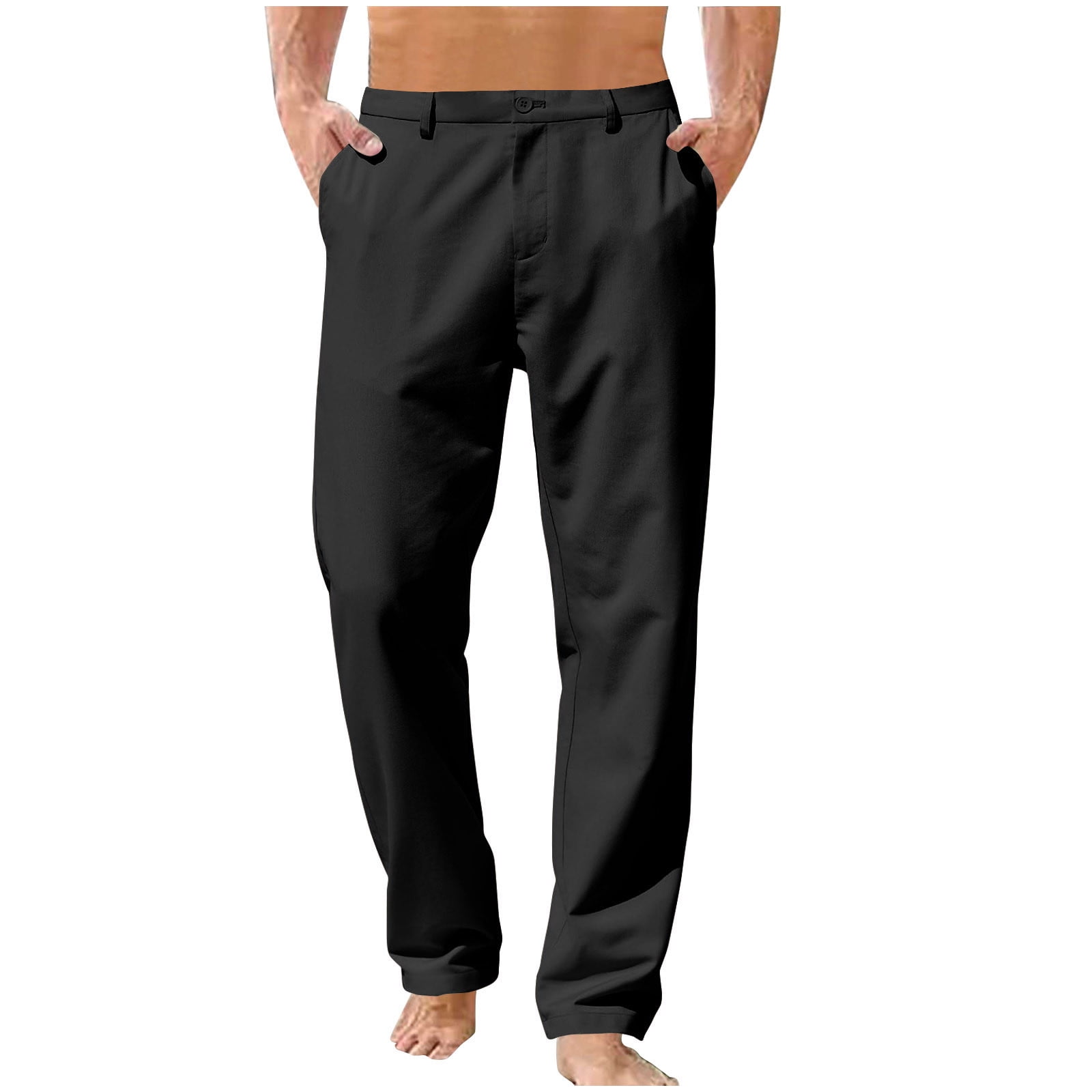 WMTBSRSW Mens Pants Waist Pleated Dress Pant Summer Casual Pants