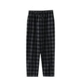 thumbnail image 1 of WMTBSRSW Mens Plaid Pajamas Pants Loose Wide Leg Drawstring Pants Lightweight Elastic Waist Open Bottom Pants with Pockets, 1 of 3
