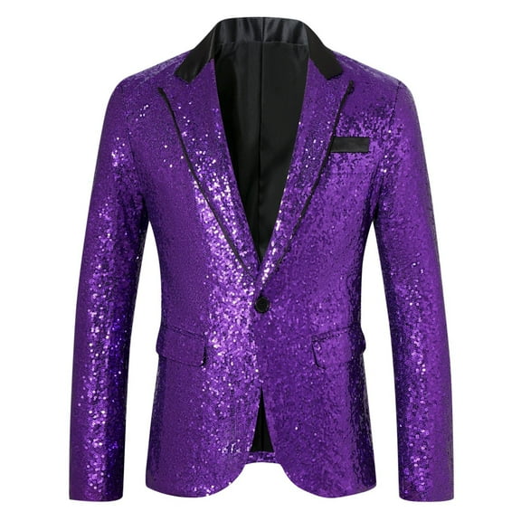WMTBSRSW Mens Sequin Blazer Jackets Stylish Tuxedo Jacket for Holiday Party One Button Lightweight Sport Coat with Pockets Y2k Clothes Trendy Blazer Jackets