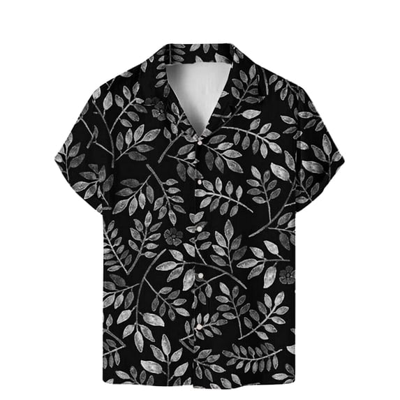 WMTBSRSW Mens Shirts Hawaiian Short Sleeve Button Down Beach T Shirt Regular Fit Tropical Vocation Print Casual Tee Tops