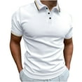 thumbnail image 1 of WMTBSRSW Mens Shirts Quick Dry Short Sleeve T Shirt Performance Moisture Wicking Casual Workout Athletic Collared T Shirt, 1 of 6