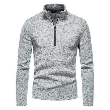 WMTBSRSW Mens Sweaters Casual 1/4 Zip Up Casual Turtleneck Pullover Fall Winter Sweatshirts Winter Slim Fit Christmas Cable Knit Blouses Tops Prime Day