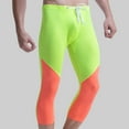 thumbnail image 1 of WMTBSRSW Mens Swim Capri Pants Long Patchwork Swim Tights High Waisted Drawstring Leggings Rash Guard Swimming Pants, 1 of 3