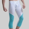 thumbnail image 1 of WMTBSRSW Mens Swim Capri Pants Long Patchwork Swim Tights High Waisted Drawstring Leggings Rash Guard Swimming Pants, 1 of 3