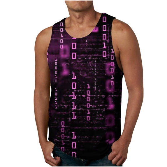 WMTBSRSW Mens Tank Tops Fashion Gradient Color Sleeveless Shirts Workout Athletic Fitness Muscle Tee Shirt Summer Beach Casual Top