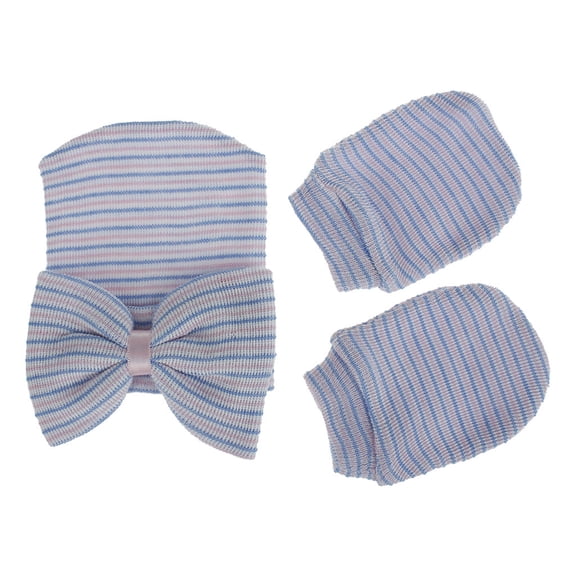 WMTBSRSW Newborn Baby Hats Mittens Set Infant No Scratch Mittens Gloves and Baby Turban Knot Hats Beanie