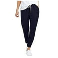 thumbnail image 1 of WMTBSRSW Pants for Women Fall Fashion High Waist Loose Fit Business Long Pant Casual Comfortable Solid Color Straight Leg Sweatpants with Pockets, 1 of 6