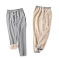 thumbnail image 1 of WMTBSRSW Petite Fleece Lined Joggers for Women High Waisted Drawstring Sweatpants with Pockets Plus Size Athletic Yoga Sweatpants Cinch Bottom, 1 of 3